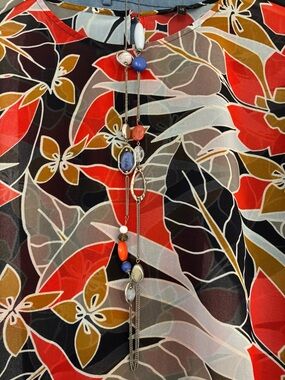 Mexx | Red|Blue|White|Silver Bead Necklace